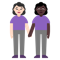 Women Holding Hands- Light Skin Tone- Dark Skin Tone emoji on Microsoft